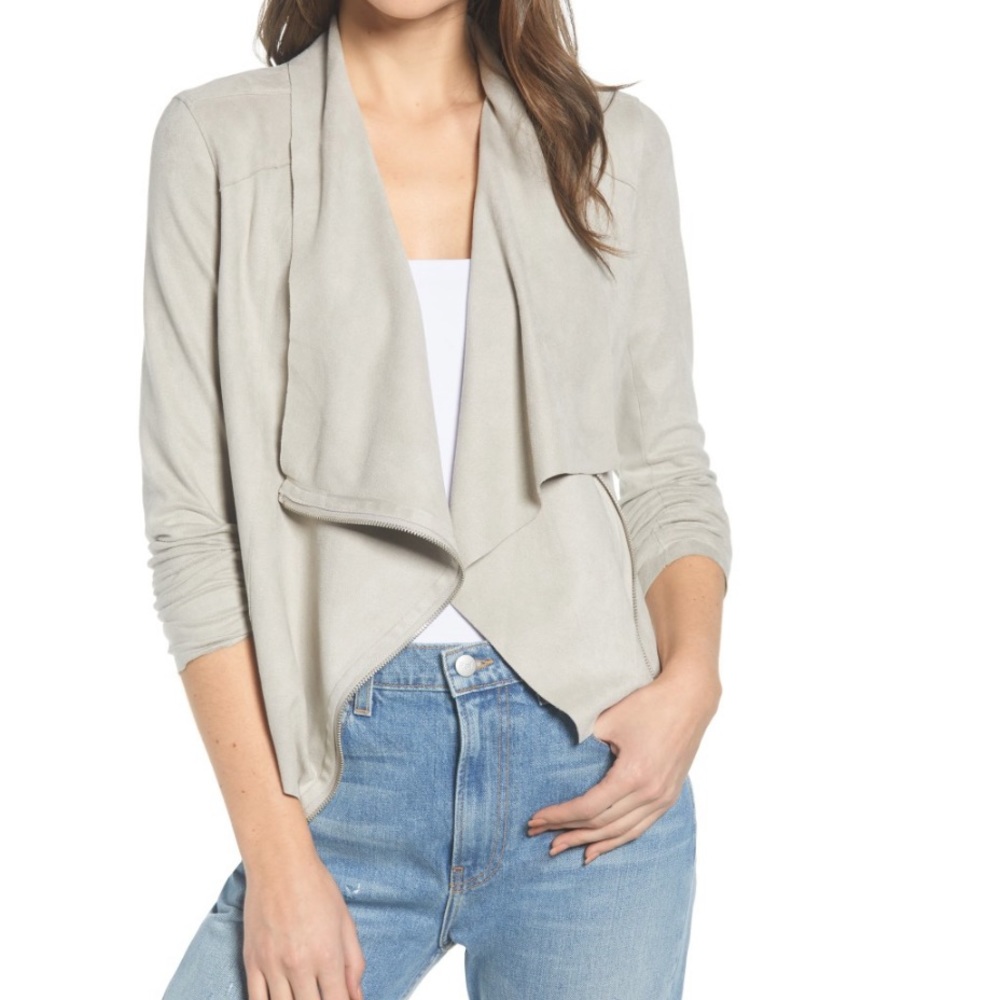EUC Blank NYC faux suede jacket in Chateau Grey